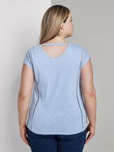 T-Shirt mit Tape-Detail - Frauen - Parisienne Blue T-Shirt mit Tape-Detail - Frauen - Parisienne Blue - 2 - My True Me