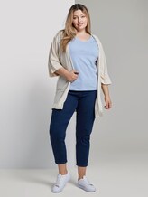 T-Shirt mit Tape-Detail - Frauen - Parisienne Blue T-Shirt mit Tape-Detail - Frauen - Parisienne Blue - 3 - My True Me