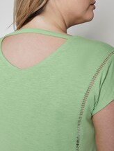Curvy - T-Shirt mit Tape-Detail - Frauen - light pistachio green Curvy - T-Shirt mit Tape-Detail - Frauen - light pistachio green - 10 - My True Me