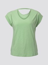 Curvy - T-Shirt mit Tape-Detail - Frauen - light pistachio green Curvy - T-Shirt mit Tape-Detail - Frauen - light pistachio green - 7 - My True Me