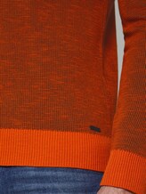 Textured pullover - Men - orange grey structure Textured pullover - Men - orange grey structure - 10 - TOM TAILOR