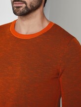 Textured pullover - Men - orange grey structure Textured pullover - Men - orange grey structure - 9 - TOM TAILOR