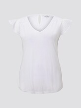 T-Shirt mit Lochstickerei - Frauen - White T-Shirt mit Lochstickerei - Frauen - White - 7 - My True Me