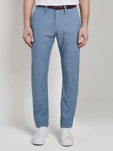 Strukturierte Travis Slim Chino Hose mit Gürtel - Männer - light blue structure Strukturierte Travis Slim Chino Hose mit Gürtel - Männer - light blue structure - 1 - TOM TAILOR