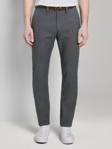 Strukturierte Travis Slim Chino Hose mit Gürtel - Männer - dark yarn dye structure Strukturierte Travis Slim Chino Hose mit Gürtel - Männer - dark yarn dye structure - 1 - TOM TAILOR