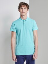 Poloshirt mit Allover-Print - Männer - soft blue small leaves print Poloshirt mit Allover-Print - Männer - soft blue small leaves print - 1 - TOM TAILOR Denim