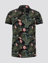 Polo shirt met all-over print - Mannen - black botanical print Polo shirt met all-over print - Mannen - black botanical print - 7 - TOM TAILOR Denim