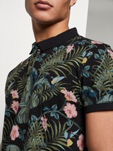 Polo shirt met all-over print - Mannen - black botanical print Polo shirt met all-over print - Mannen - black botanical print - 9 - TOM TAILOR Denim