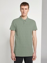Poloshirt mit Allover-Print - Männer - green small leaves print Poloshirt mit Allover-Print - Männer - green small leaves print - 1 - TOM TAILOR Denim