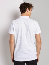 Poloshirt mit Allover-Print - Männer - white green small leaves print Poloshirt mit Allover-Print - Männer - white green small leaves print - 2 - TOM TAILOR Denim