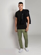 Poloshirt mit Allover-Print - Männer - black small leaves print Poloshirt mit Allover-Print - Männer - black small leaves print - 3 - TOM TAILOR Denim