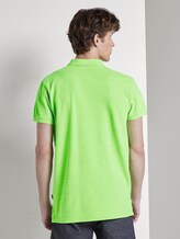 Poloshirt in Melange-Optik mit Stickerei - Männer - neon green white melange Poloshirt in Melange-Optik mit Stickerei - Männer - neon green white melange - 2 - TOM TAILOR Denim