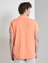 Polo shirt in a melange look with embroidery - Men - neon orange white melange Polo shirt in a melange look with embroidery - Men - neon orange white melange - 2 - TOM TAILOR Denim