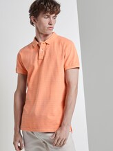 Polo shirt in a melange look with embroidery - Men - neon orange white melange Polo shirt in a melange look with embroidery - Men - neon orange white melange - 5 - TOM TAILOR Denim