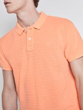 Polo shirt in a melange look with embroidery - Men - neon orange white melange Polo shirt in a melange look with embroidery - Men - neon orange white melange - 9 - TOM TAILOR Denim
