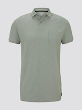 Polo shirt with a striped structure - Men - Dusty Leave Green Polo shirt with a striped structure - Men - Dusty Leave Green - 7 - TOM TAILOR Denim
