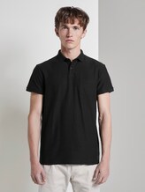 Poloshirt mit Streifenstruktur - Männer - Black Poloshirt mit Streifenstruktur - Männer - Black - 1 - TOM TAILOR Denim