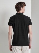 Poloshirt mit Streifenstruktur - Männer - Black Poloshirt mit Streifenstruktur - Männer - Black - 2 - TOM TAILOR Denim