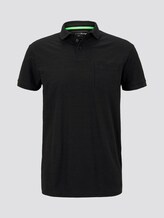 Poloshirt mit Streifenstruktur - Männer - Black Poloshirt mit Streifenstruktur - Männer - Black - 7 - TOM TAILOR Denim