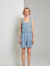 Short sleeveless jumpsuit in a denim look - Women - light stone wash denim Short sleeveless jumpsuit in a denim look - Women - light stone wash denim - 1 - TOM TAILOR Denim
