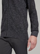 Mottled sweatjacket with a stand-up collar - Men - Black Non-Solid Mottled sweatjacket with a stand-up collar - Men - Black Non-Solid - 10 - TOM TAILOR Denim