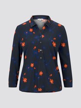 gemustertes T-shirt - Frauen - navy orange flower design gemustertes T-shirt - Frauen - navy orange flower design - 7 - TOM TAILOR