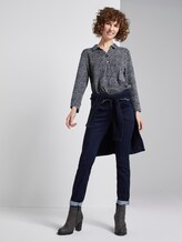 T-shirt met patroon - Vrouwen - navy minimal structure T-shirt met patroon - Vrouwen - navy minimal structure - 3 - TOM TAILOR