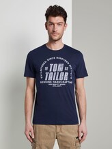 T-Shirt mit Logo-Print - Männer - Black Iris Blue T-Shirt mit Logo-Print - Männer - Black Iris Blue - 1 - TOM TAILOR