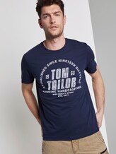 T-Shirt mit Logo-Print - Männer - Black Iris Blue T-Shirt mit Logo-Print - Männer - Black Iris Blue - 5 - TOM TAILOR