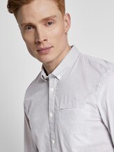 Patterned shirt with turn-ups - Men - white oval dot minimal print Patterned shirt with turn-ups - Men - white oval dot minimal print - 10 - TOM TAILOR Denim