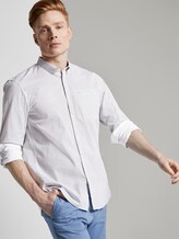 Patterned shirt with turn-ups - Men - white oval dot minimal print Patterned shirt with turn-ups - Men - white oval dot minimal print - 5 - TOM TAILOR Denim