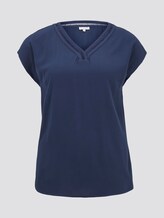 Bluse mit V-Ausschnitt - Frauen - Real Navy Blue Bluse mit V-Ausschnitt - Frauen - Real Navy Blue - 7 - My True Me