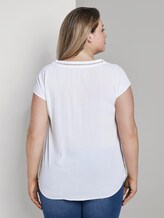 Bluse mit V-Ausschnitt - Frauen - White Bluse mit V-Ausschnitt - Frauen - White - 2 - My True Me