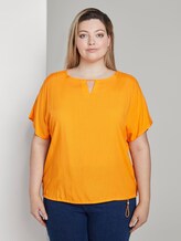 Curvy - Bluse mit Tunnelzug - Frauen - bright mandarin Curvy - Bluse mit Tunnelzug - Frauen - bright mandarin - 1 - My True Me