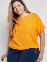 Curvy - Bluse mit Tunnelzug - Frauen - bright mandarin Curvy - Bluse mit Tunnelzug - Frauen - bright mandarin - 5 - My True Me