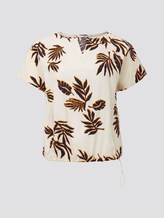 Curvy - Bluse mit Tunnelzug - Frauen - beige navy orange flower print Curvy - Bluse mit Tunnelzug - Frauen - beige navy orange flower print - 7 - My True Me
