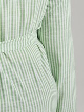 Gestreifte Bluse mit Gürtel - Frauen - light green white stripe Gestreifte Bluse mit Gürtel - Frauen - light green white stripe - 10 - My True Me