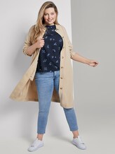 Gedessineerde blouse - Vrouwen - navy light blue fleure print Gedessineerde blouse - Vrouwen - navy light blue fleure print - 3 - My True Me