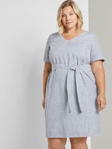 Curvy - Gestreiftes Kleid mit Bindegürtel - Frauen - navy white stripe Curvy - Gestreiftes Kleid mit Bindegürtel - Frauen - navy white stripe - 5 - My True Me
