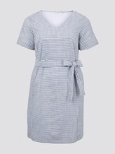 Curvy - Gestreiftes Kleid mit Bindegürtel - Frauen - navy white stripe Curvy - Gestreiftes Kleid mit Bindegürtel - Frauen - navy white stripe - 7 - My True Me