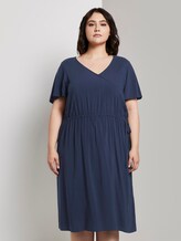 Schlichtes Kleid im Wickel-Look - Frauen - Real Navy Blue Schlichtes Kleid im Wickel-Look - Frauen - Real Navy Blue - 1 - My True Me