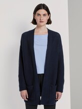 Strukturierter Cardigan aus Baumwolle - Frauen - Sky Captain Blue Strukturierter Cardigan aus Baumwolle - Frauen - Sky Captain Blue - 1 - TOM TAILOR