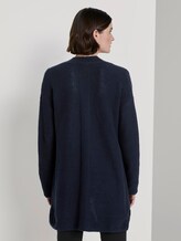 Strukturierter Cardigan aus Baumwolle - Frauen - Sky Captain Blue Strukturierter Cardigan aus Baumwolle - Frauen - Sky Captain Blue - 2 - TOM TAILOR