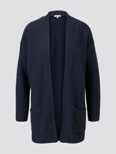Strukturierter Cardigan aus Baumwolle - Frauen - Sky Captain Blue Strukturierter Cardigan aus Baumwolle - Frauen - Sky Captain Blue - 7 - TOM TAILOR