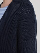 Strukturierter Cardigan aus Baumwolle - Frauen - Sky Captain Blue Strukturierter Cardigan aus Baumwolle - Frauen - Sky Captain Blue - 9 - TOM TAILOR