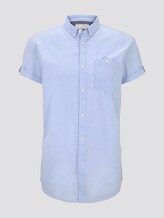 Strukturiertes Kurzarmhemd mit Brusttasche - Männer - light blue slub stripe Strukturiertes Kurzarmhemd mit Brusttasche - Männer - light blue slub stripe - 7 - TOM TAILOR Denim