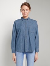 Jeansbluse im Loose-Fit - Frauen - Blue Denim Jeansbluse im Loose-Fit - Frauen - Blue Denim - 1 - TOM TAILOR