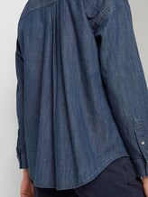 Denim blouse in a loose fit - Women - dark stone wash denim Denim blouse in a loose fit - Women - dark stone wash denim - 10 - TOM TAILOR