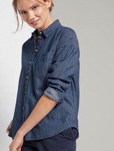 Denim blouse in a loose fit - Women - dark stone wash denim Denim blouse in a loose fit - Women - dark stone wash denim - 5 - TOM TAILOR