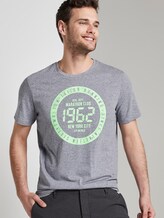 Meliertes T-Shirt mit Print - Männer - blue mocktwist Meliertes T-Shirt mit Print - Männer - blue mocktwist - 5 - TOM TAILOR